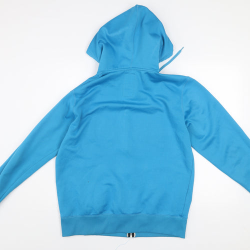 Billabong Men Blue Full Zip Hoodie Large Polyester Fleece Sweatshirt
