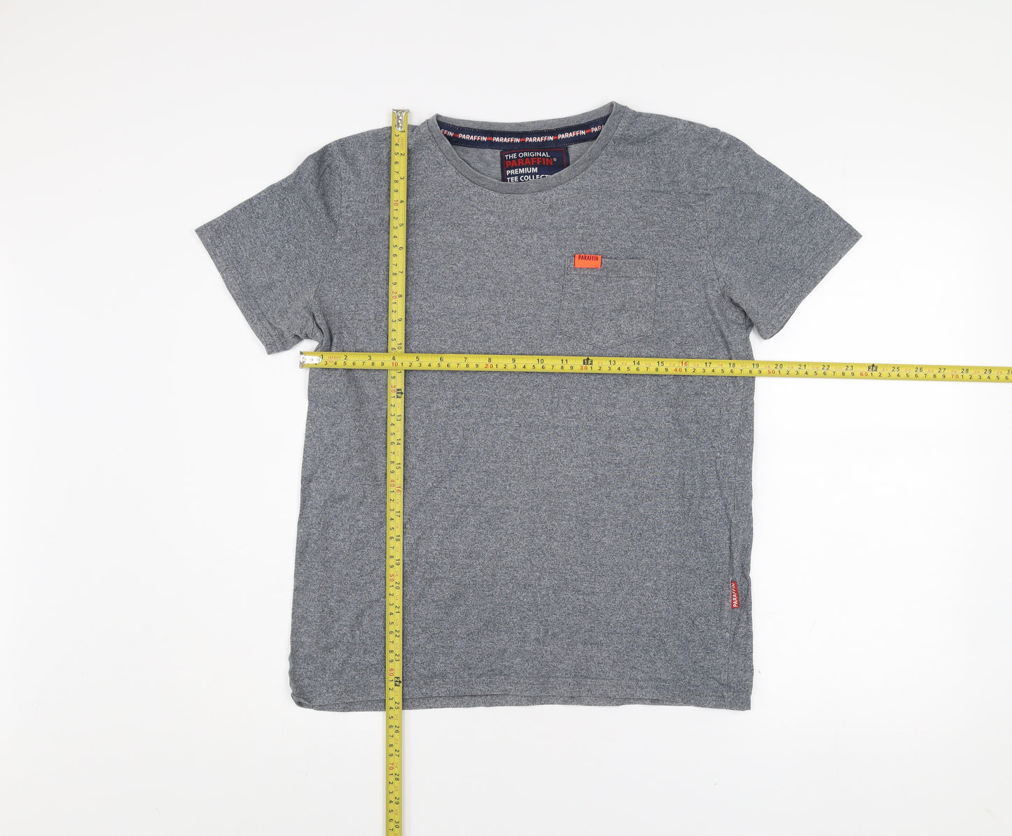 Paraffin Men's Grey Short Sleeve Crew Neck T-Shirt Size M