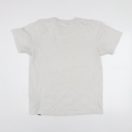 Ellesse Men's White XL Crew Neck Cotton T-Shirt
