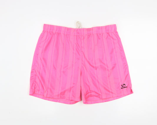 Sondico Men's Pink Athletic Shorts Size L Quick Dry Sportswear