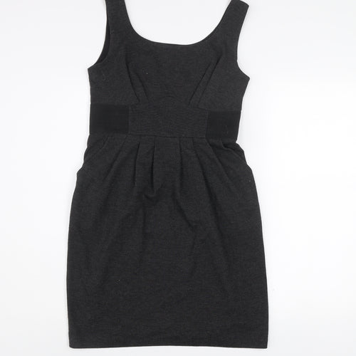 Intermission Women’s Grey Sheath Knee Length Dress Size 8 Sleeveless Workwear