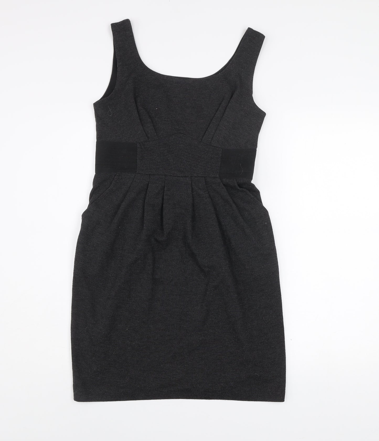 Intermission Women’s Grey Sheath Knee Length Dress Size 8 Sleeveless Workwear