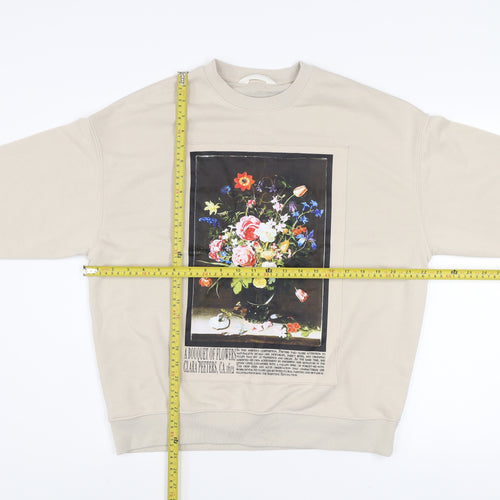 Primark Men’s Beige Graphic Art Pullover Sweatshirt XS