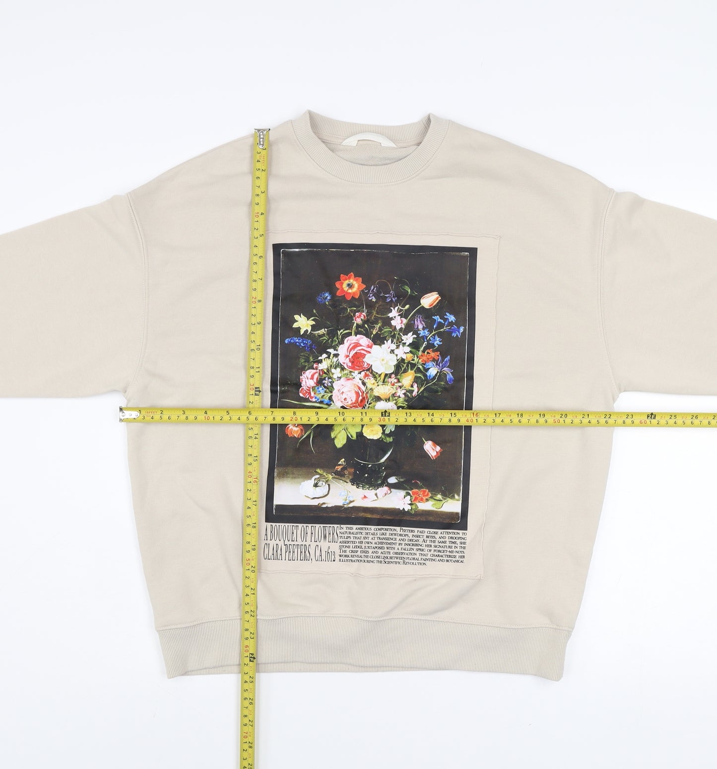 Primark Men’s Beige Graphic Art Pullover Sweatshirt XS