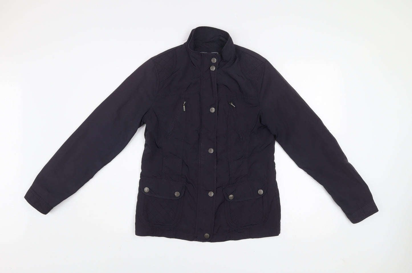 Maine New England Women's Blue Size 10 Quilted Military Jacket
