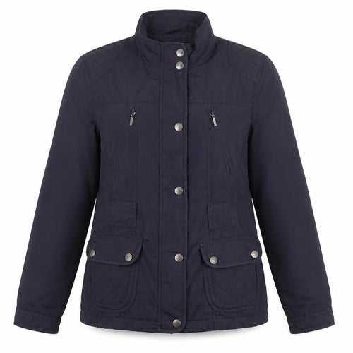 Maine New England Women's Blue Size 10 Quilted Military Jacket
