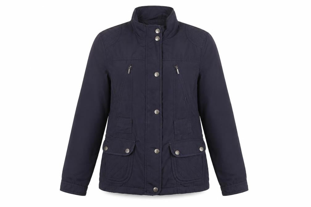 Maine New England Women's Blue Size 10 Quilted Military Jacket