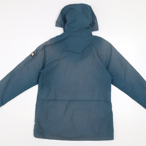 Regatta Women's Blue Mid-Length Waterproof Hooded Parka Jacket Size 12