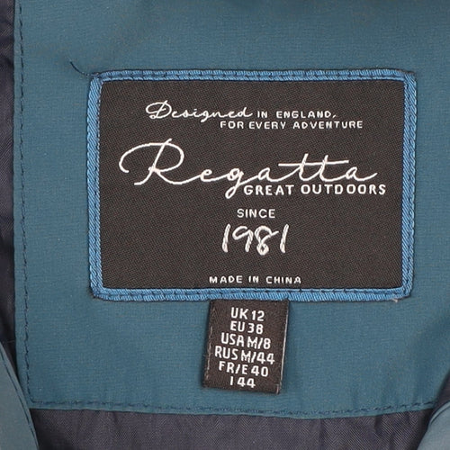 Regatta Women's Blue Mid-Length Waterproof Hooded Parka Jacket Size 12