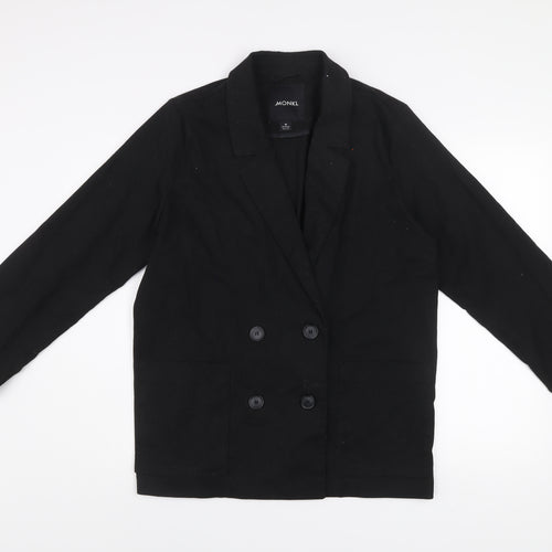 Monki Unisex Black Cotton Blazer Jacket Medium Classic Fit