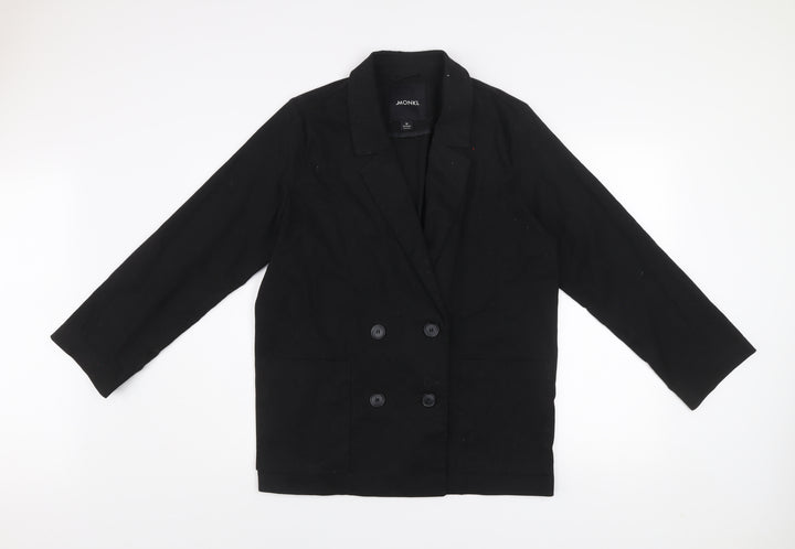 Monki Unisex Black Cotton Blazer Jacket Medium Classic Fit