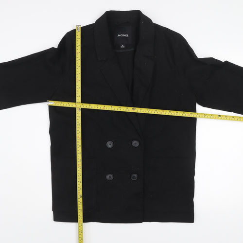 Monki Unisex Black Cotton Blazer Jacket Medium Classic Fit