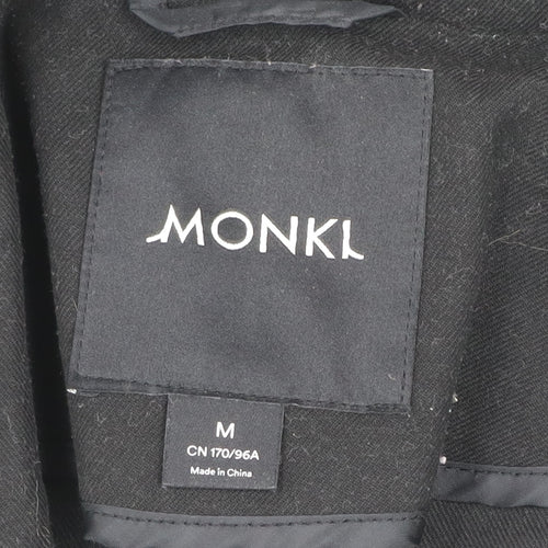Monki Unisex Black Cotton Blazer Jacket Medium Classic Fit
