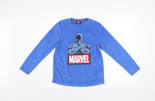 Marvel Boys Blue Fleece Pyjama Top 10-11 Years Black Panther Design