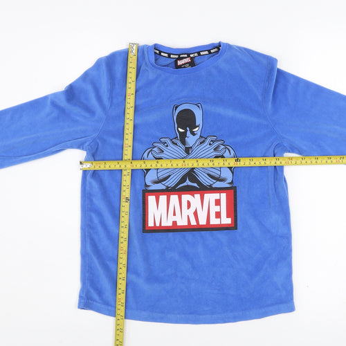Marvel Boys Blue Fleece Pyjama Top 10-11 Years Black Panther Design