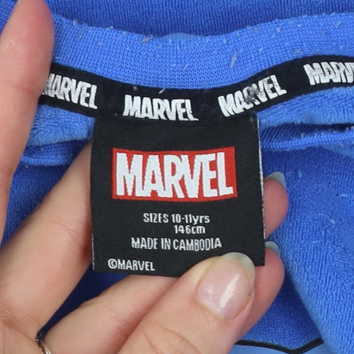 Marvel Boys Blue Fleece Pyjama Top 10-11 Years Black Panther Design