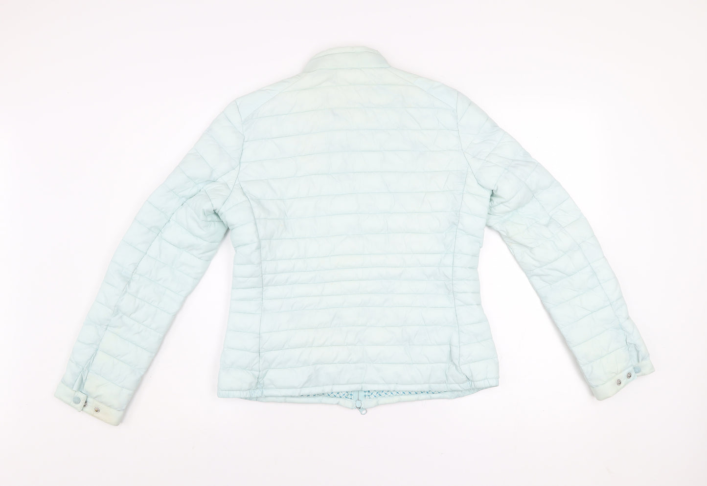 Ganesh Womens Blue Quilted Puffer Jacket Size 10 Lightweight