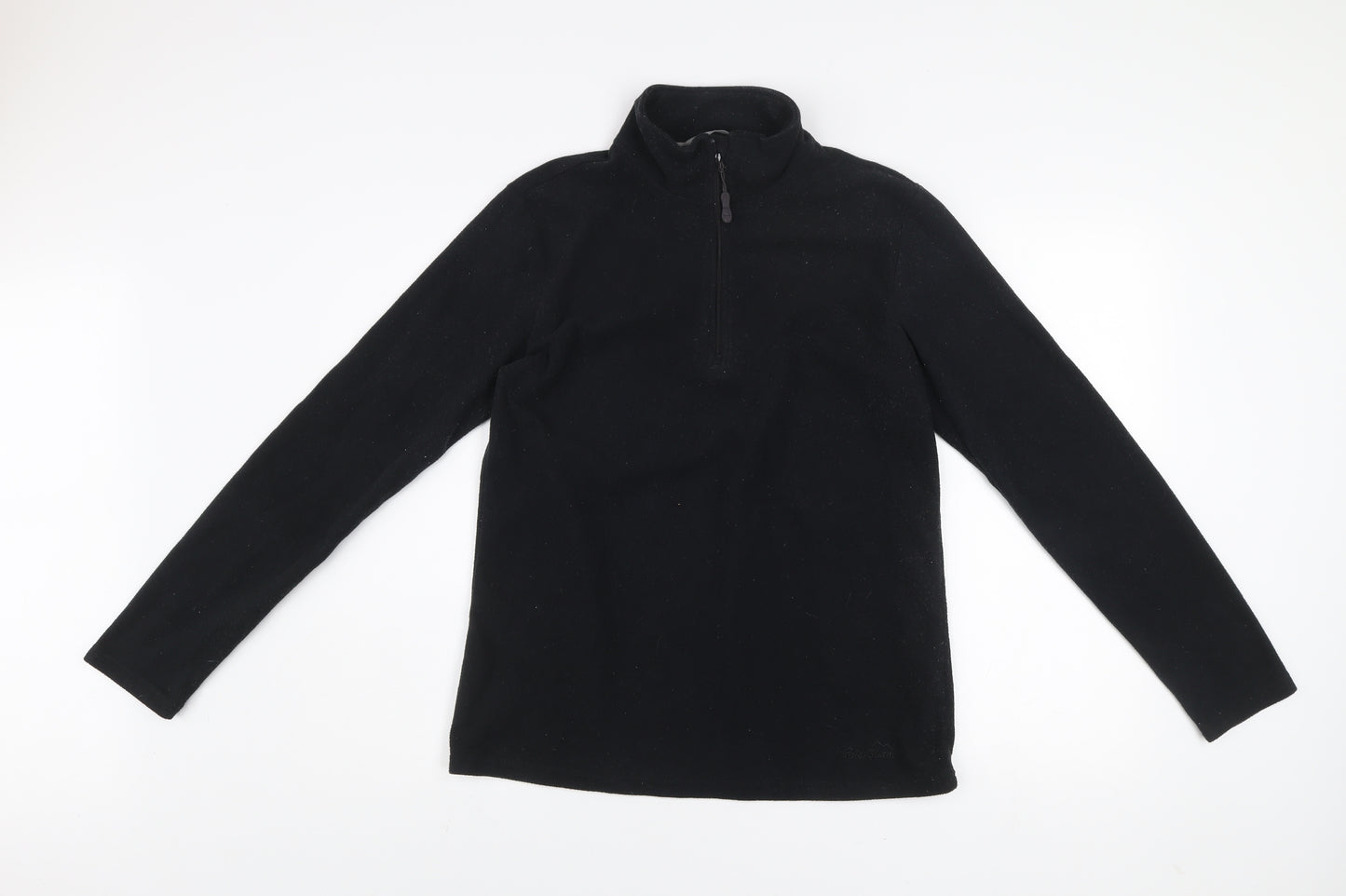 Peter Storm Womens Black Fleece Pullover 1/4 Zip Sweatshirt Size 14