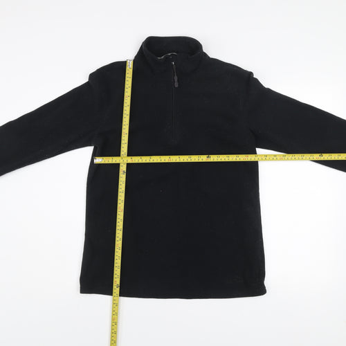 Peter Storm Womens Black Fleece Pullover 1/4 Zip Sweatshirt Size 14