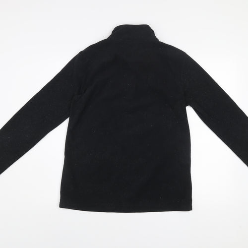 Peter Storm Womens Black Fleece Pullover 1/4 Zip Sweatshirt Size 14