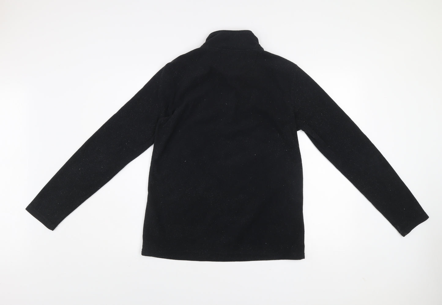 Peter Storm Womens Black Fleece Pullover 1/4 Zip Sweatshirt Size 14