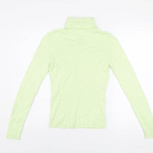 GAP Women’s Green Roll Neck Cotton Slim Fit Jumper Size M