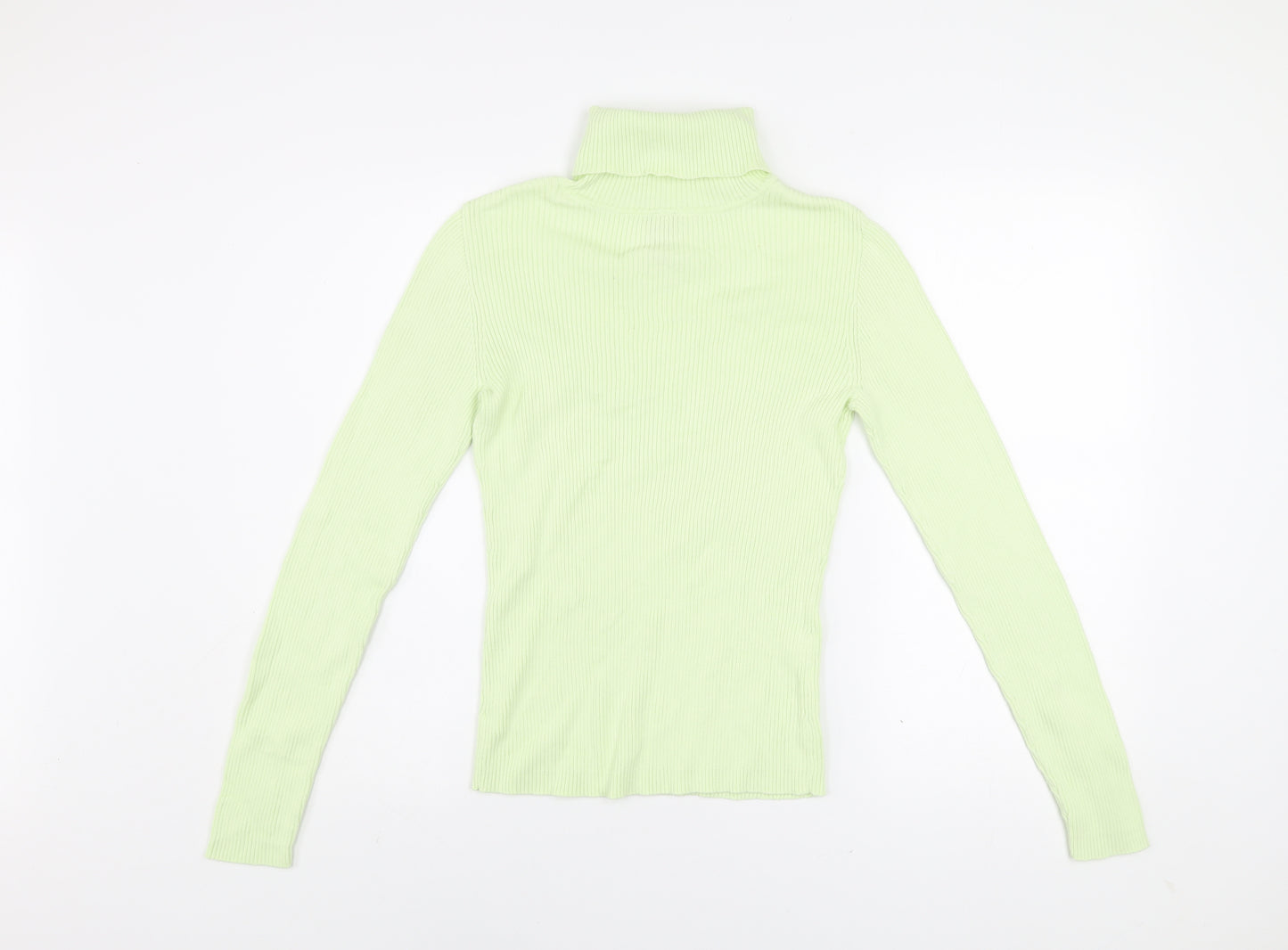 GAP Women’s Green Roll Neck Cotton Slim Fit Jumper Size M