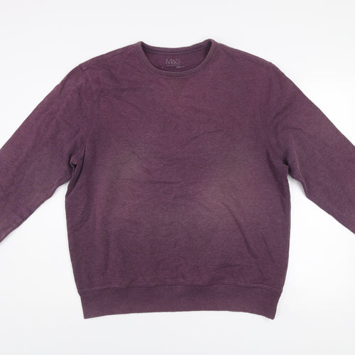 Marks and Spencer Men’s Purple Regular Fit Cotton Sweatshirt L