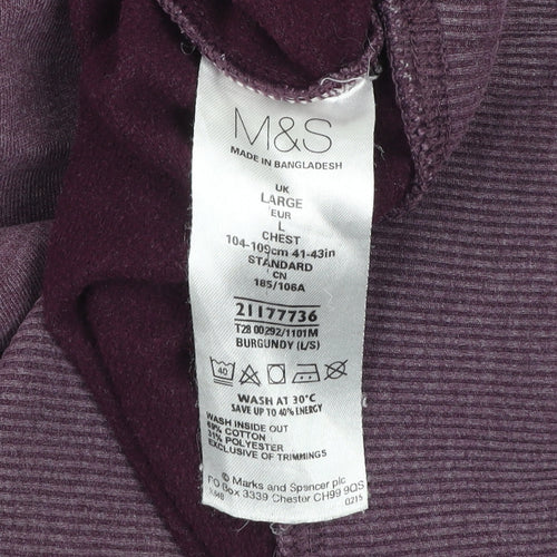 Marks and Spencer Men’s Purple Regular Fit Cotton Sweatshirt L