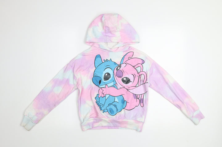 Disney Girls Multicoloured Tie Dye Stitch Pullover Hoodie 10-11 Years