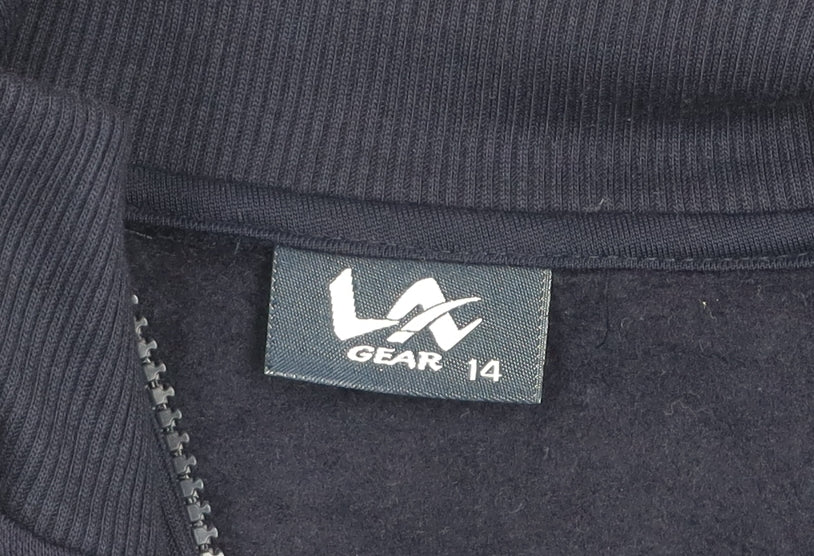 LA Gear Women's Blue Full Zip Fleece Jacket Size 14