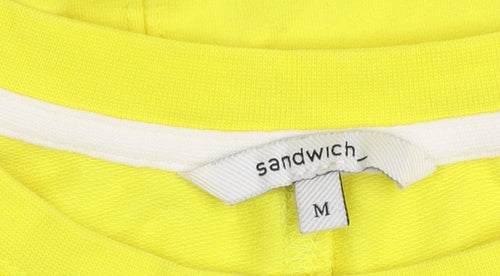 Sandwich Women Yellow Merci Mille Fois Pullover Sweatshirt M