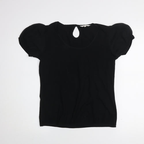 Lakeland Women’s Black Short Puff Sleeve Viscose Stretch Blouse Size 12