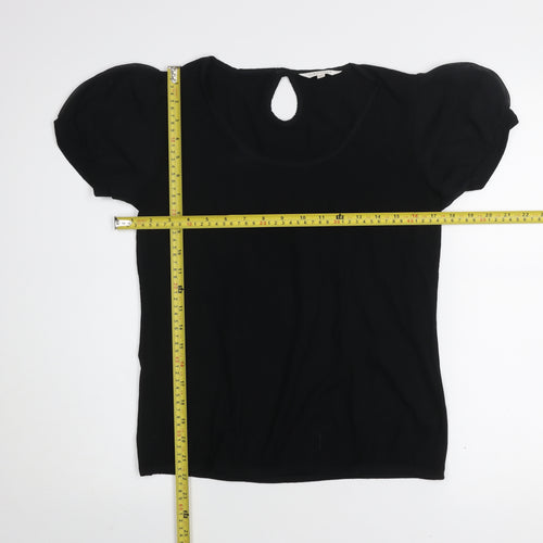 Lakeland Women’s Black Short Puff Sleeve Viscose Stretch Blouse Size 12