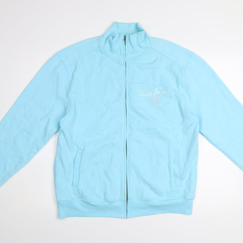 Blue 84 Women's Blue L Full Zip Casual Jersey Jacket