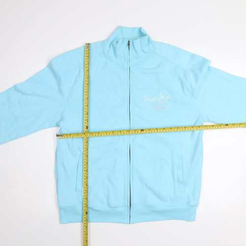 Blue 84 Women's Blue L Full Zip Casual Jersey Jacket