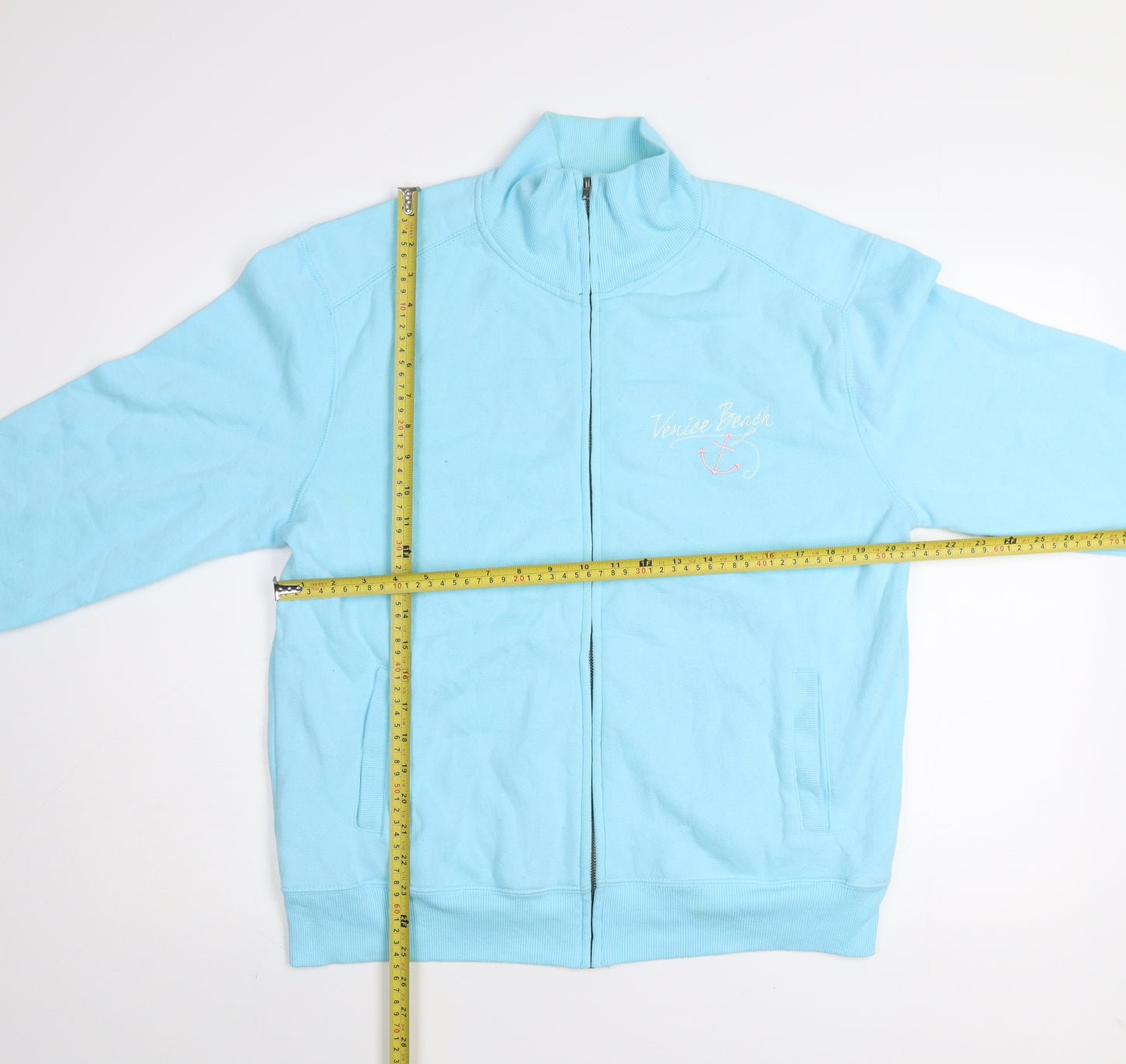 Blue 84 Women's Blue L Full Zip Casual Jersey Jacket