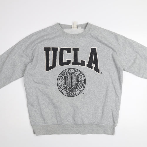 H&M UCLA Grey Crew Neck Sweatshirt Men Small Classic Logo Print