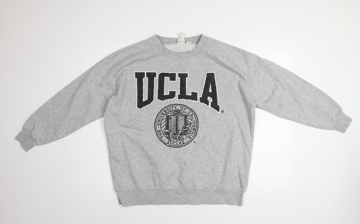 H&M UCLA Grey Crew Neck Sweatshirt Men Small Classic Logo Print