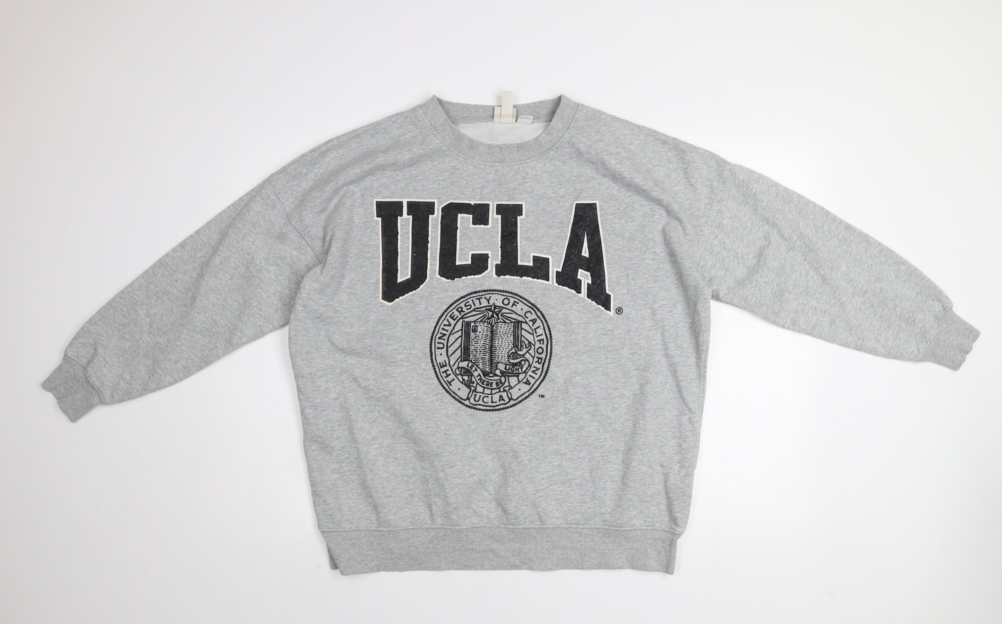 H&M UCLA Grey Crew Neck Sweatshirt Men Small Classic Logo Print