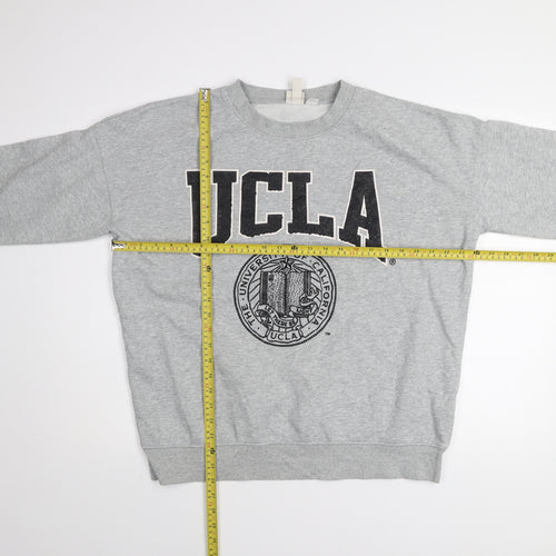 H&M UCLA Grey Crew Neck Sweatshirt Men Small Classic Logo Print