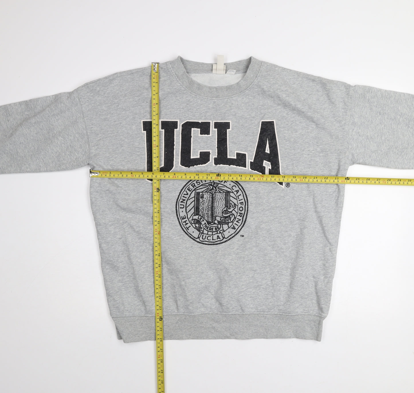 H&M UCLA Grey Crew Neck Sweatshirt Men Small Classic Logo Print