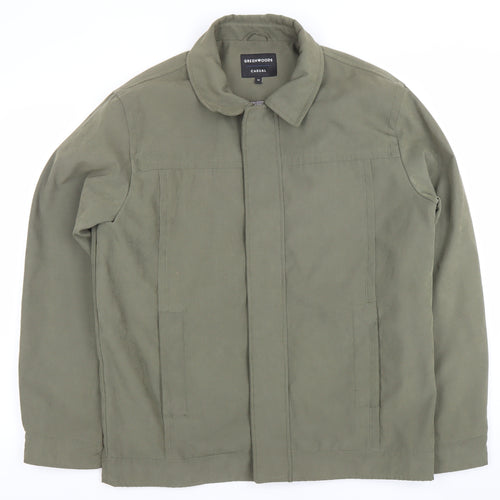 Greenwoods Men’s Green Polyester Casual Jacket Size M