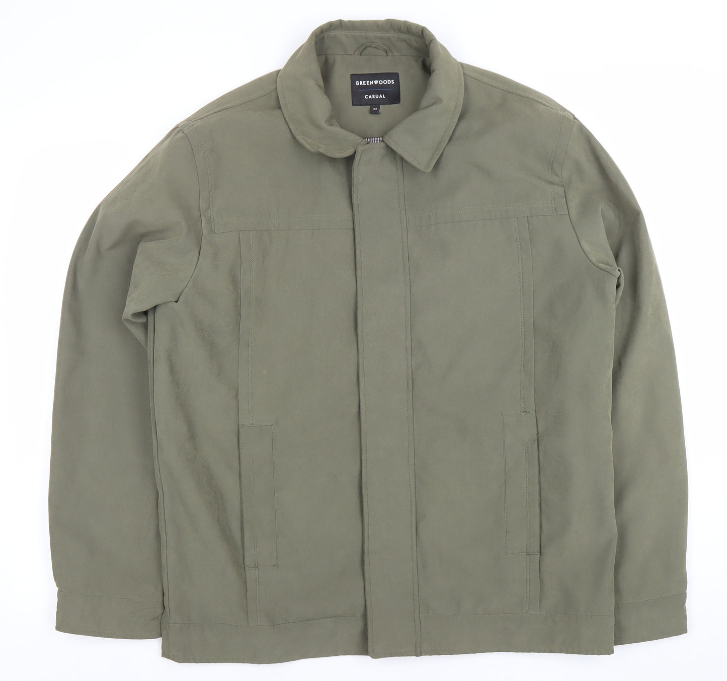 Greenwoods Men’s Green Polyester Casual Jacket Size M