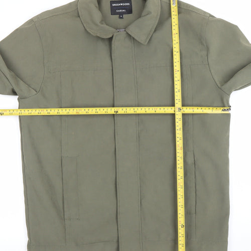 Greenwoods Men’s Green Polyester Casual Jacket Size M