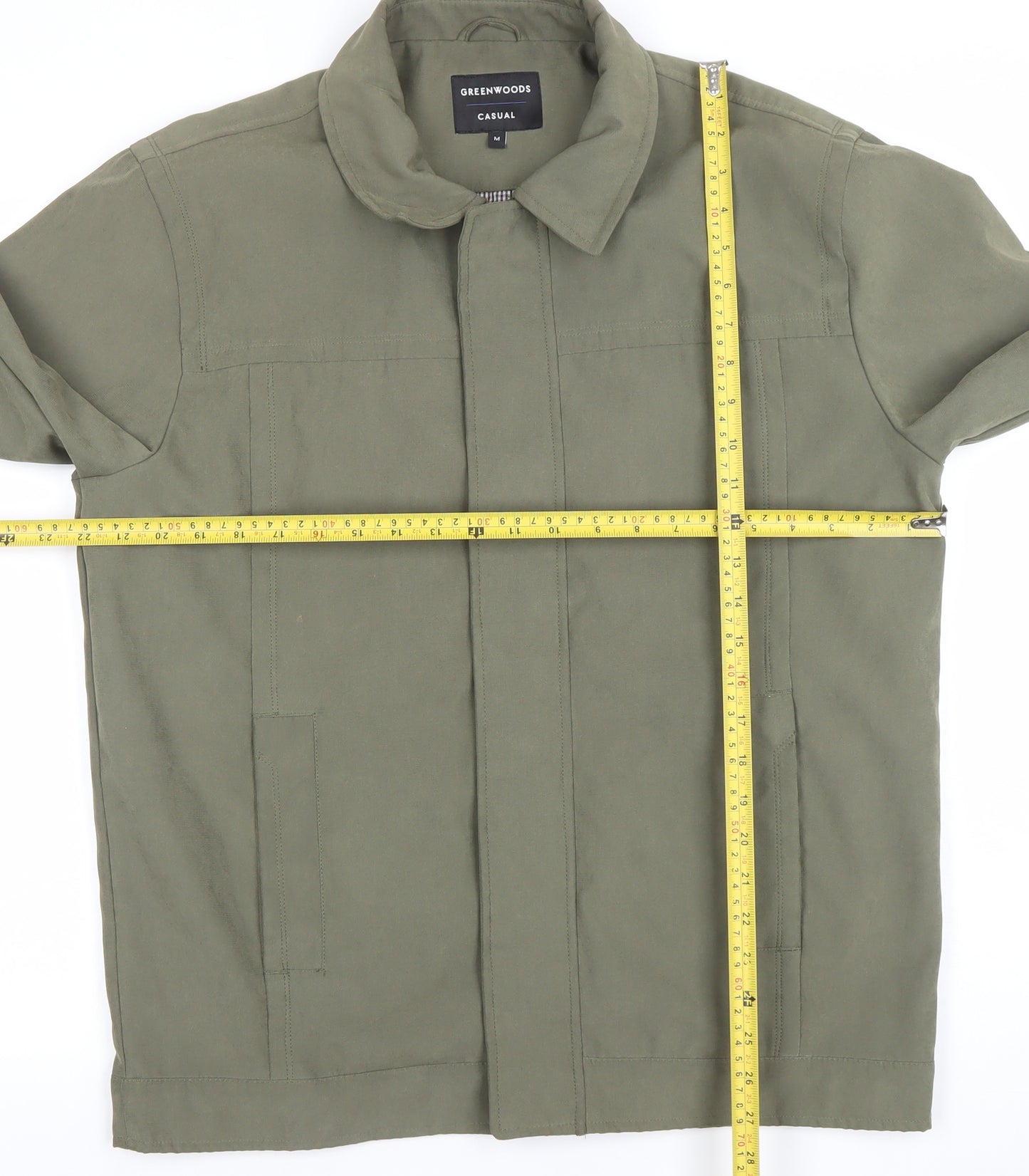 Greenwoods Men’s Green Polyester Casual Jacket Size M