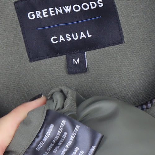 Greenwoods Men’s Green Polyester Casual Jacket Size M
