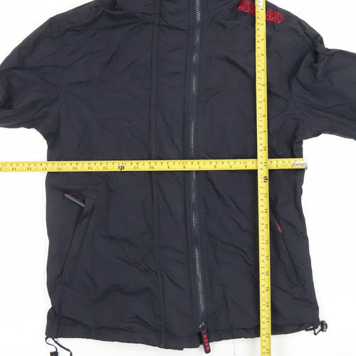 Superdry Women Black Large Double Black Label Full Zip Jacket