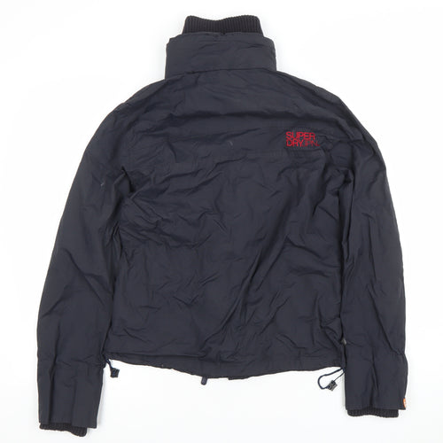 Superdry Women Black Large Double Black Label Full Zip Jacket