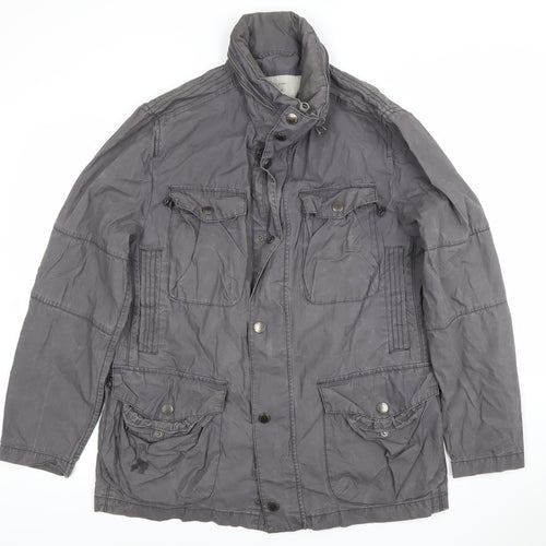Petrol Industries Women Grey Cotton Military Jacket M